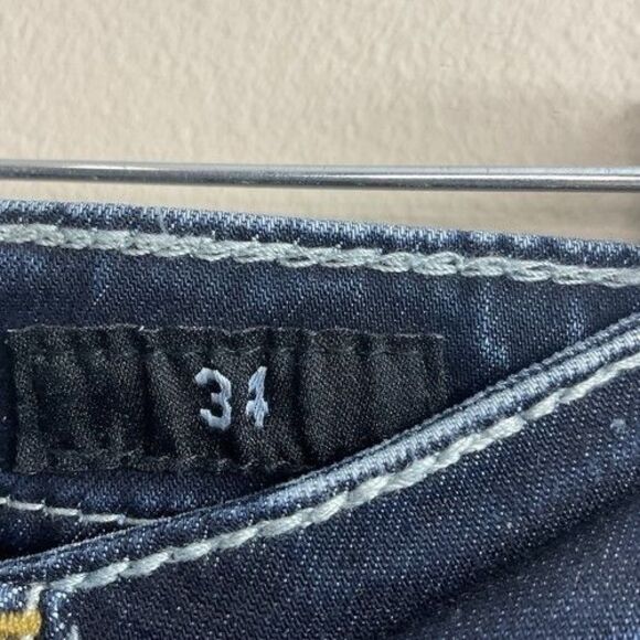 Affliction Black Premium Ace Distressed AcidDark Wash Straight Jeans Men Size 34 - Picture 3 of 13